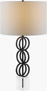Evans 31" Iron Table Lamp, Painted Black
