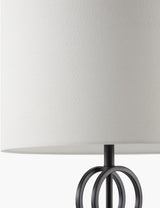 Evans 31" Iron Table Lamp, Painted Black