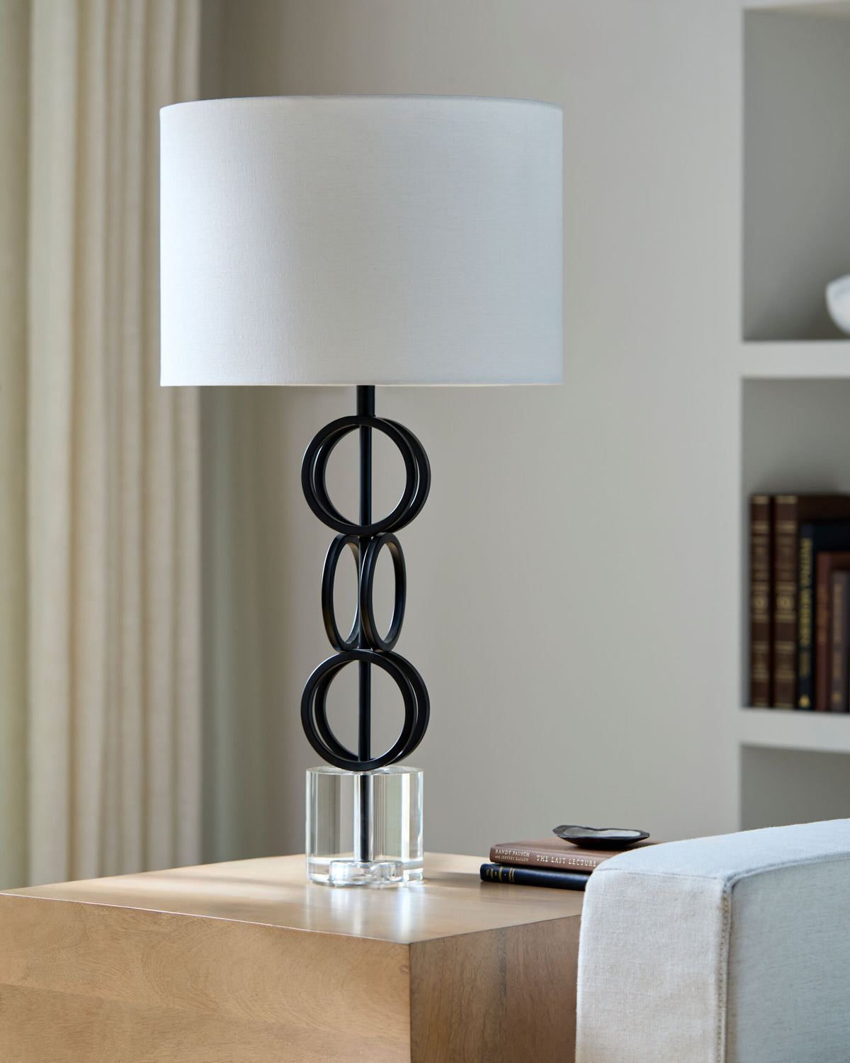 Evans 31" Iron Table Lamp, Painted Black