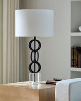 Evans 31" Iron Table Lamp, Painted Black