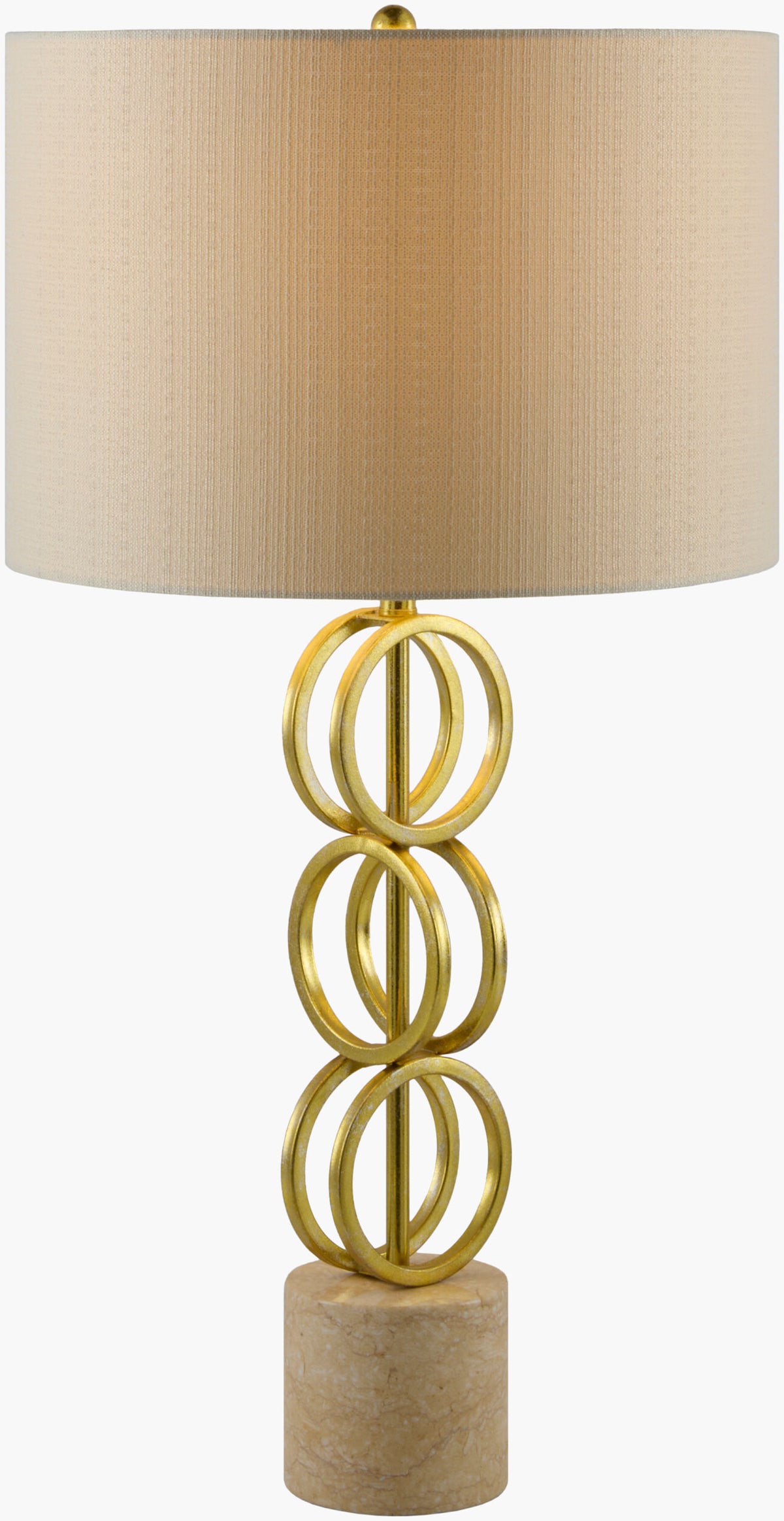 Evans 31" Iron Table Lamp, Painted Gold