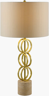 Evans 31" Iron Table Lamp, Painted Gold