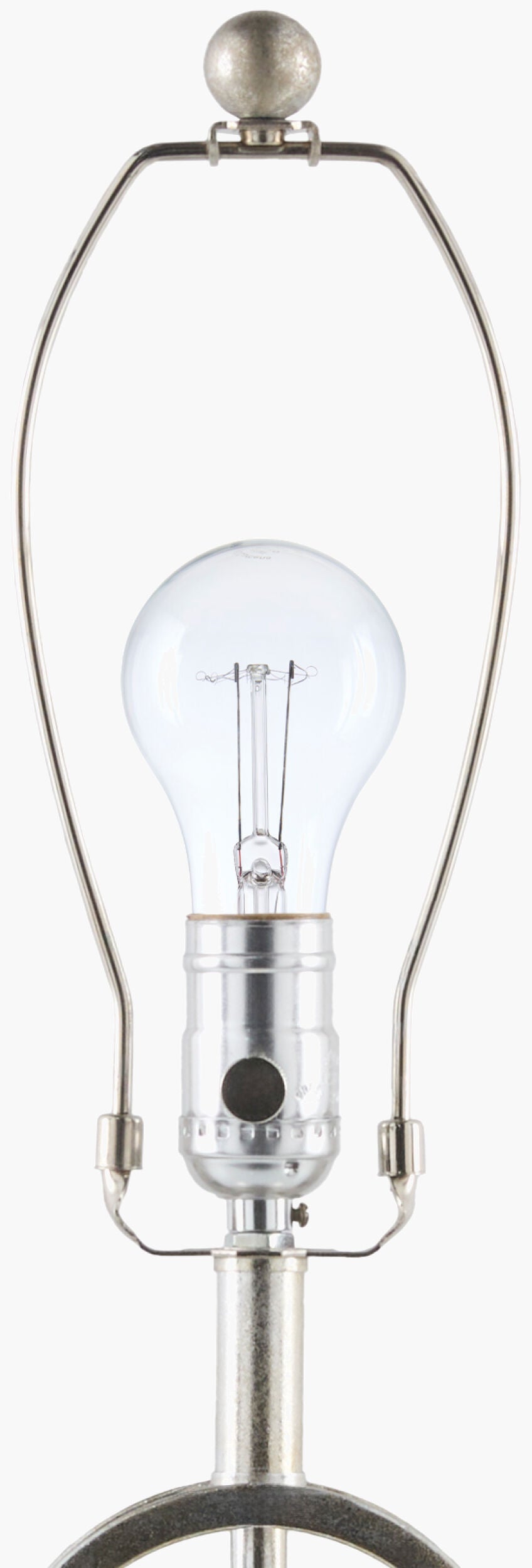 Evans 31" Iron Table Lamp, Painted Silver Gray