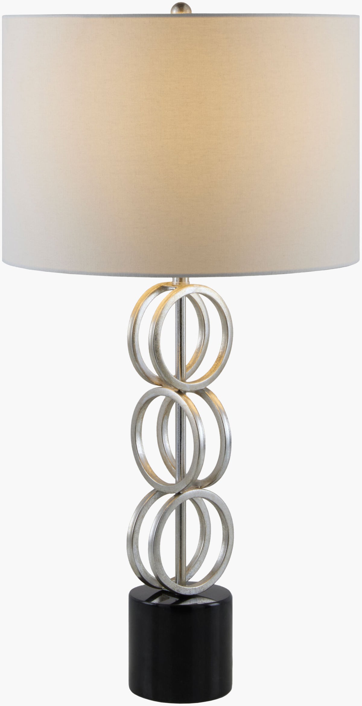 Evans 31" Iron Table Lamp, Painted Silver Gray