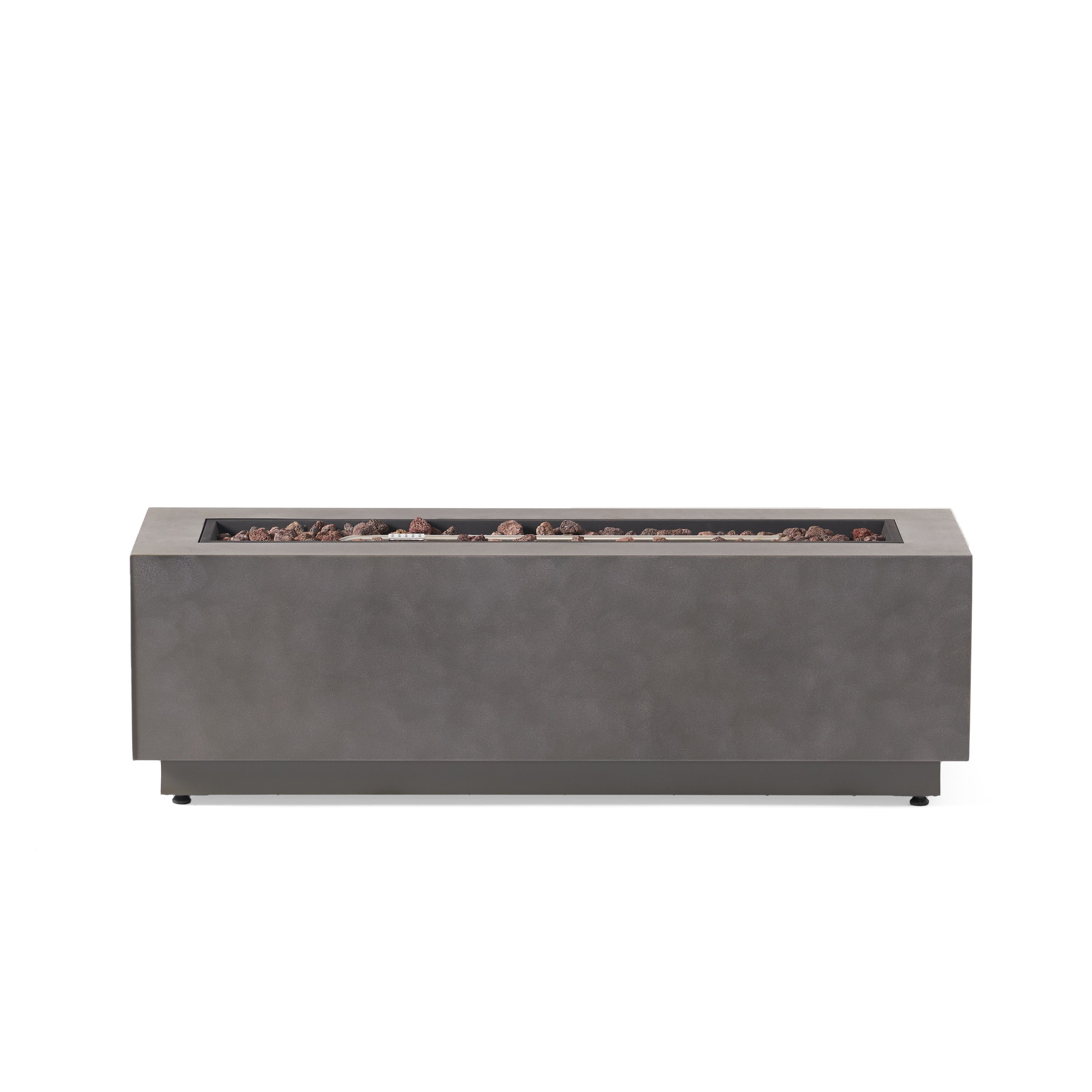 Rectangular IRON FIRE PIT -50 000 BTU WITH TANK Holder