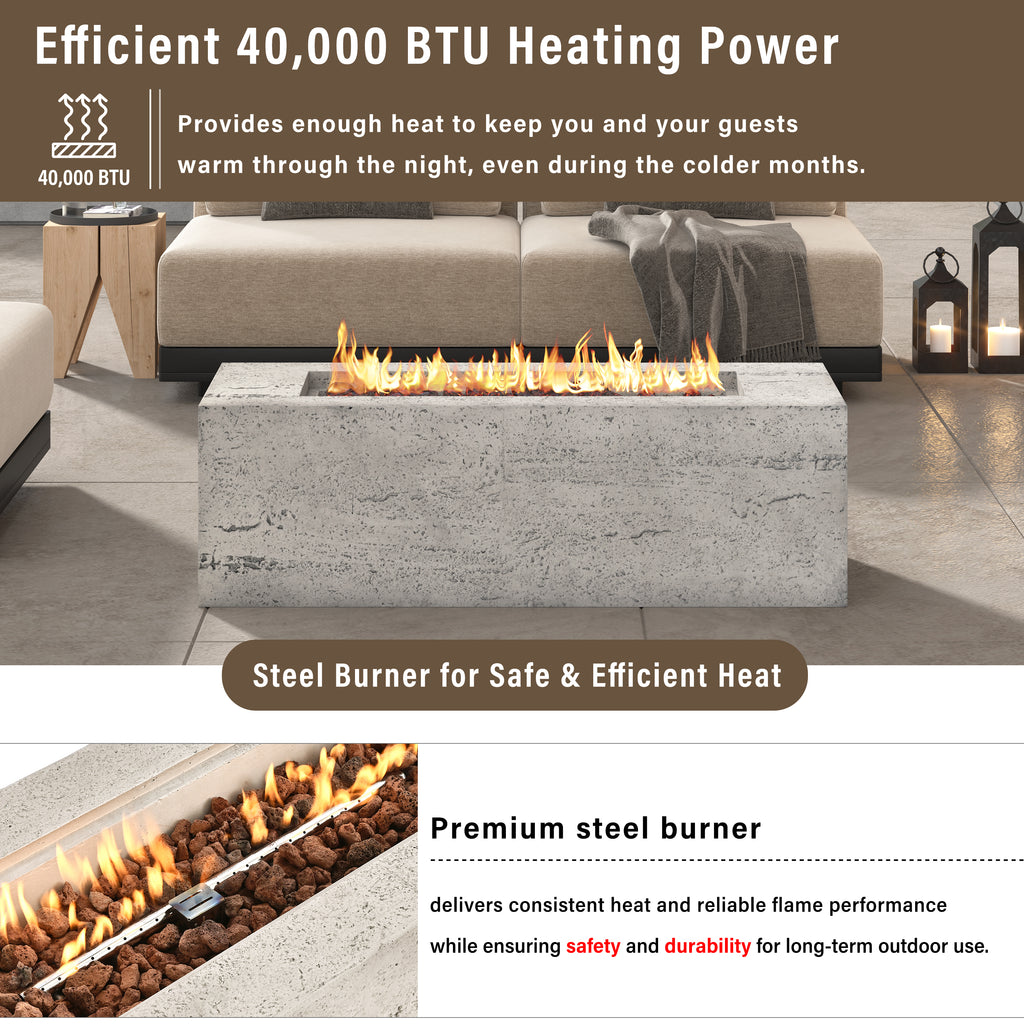 U_STYLE 2-in-1 Outdoor Fire Pit & Propane Tank Stand Set