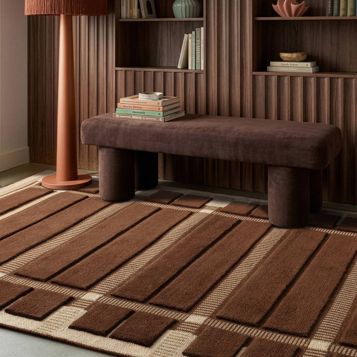 Fable Rug styled in a living room