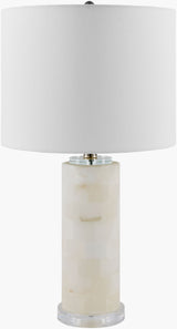Falaise 24" Alabaster Table Lamp, Burnished Cream