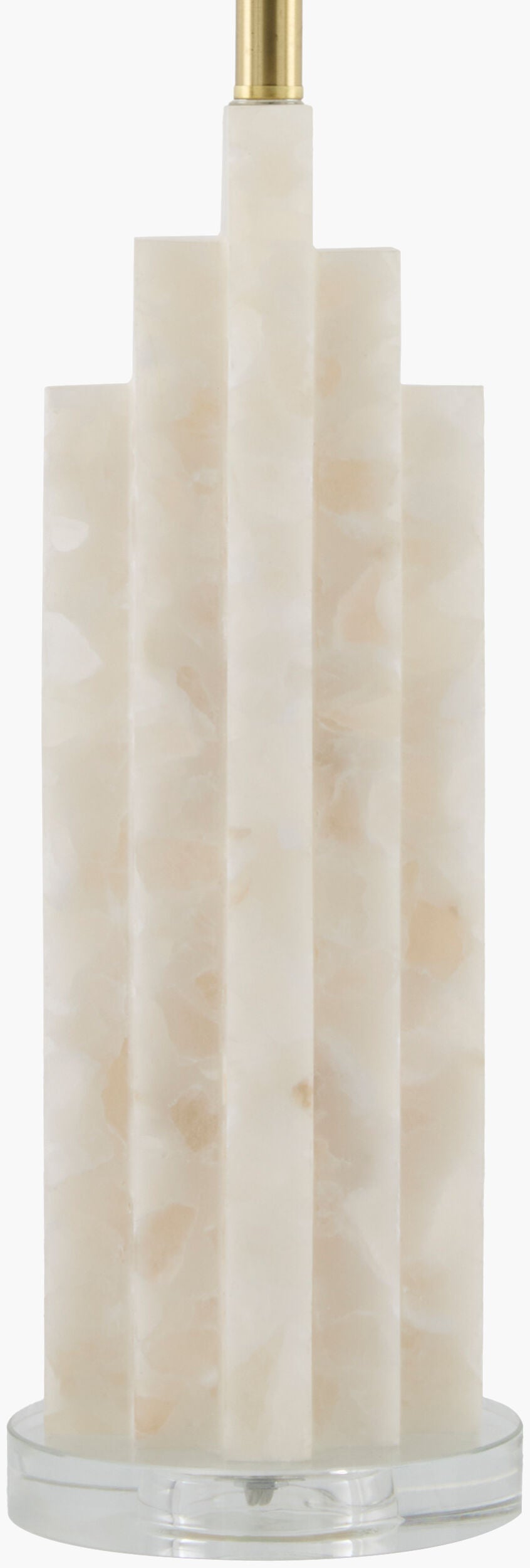 Falaise 28" Alabaster Table Lamp, Burnished Cream