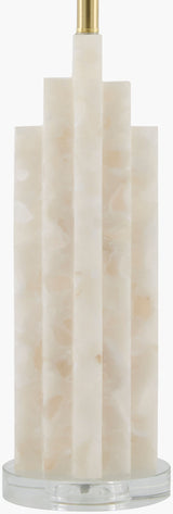 Falaise 28" Alabaster Table Lamp, Burnished Cream