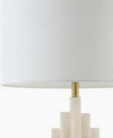 Falaise 28" Alabaster Table Lamp, Burnished Cream
