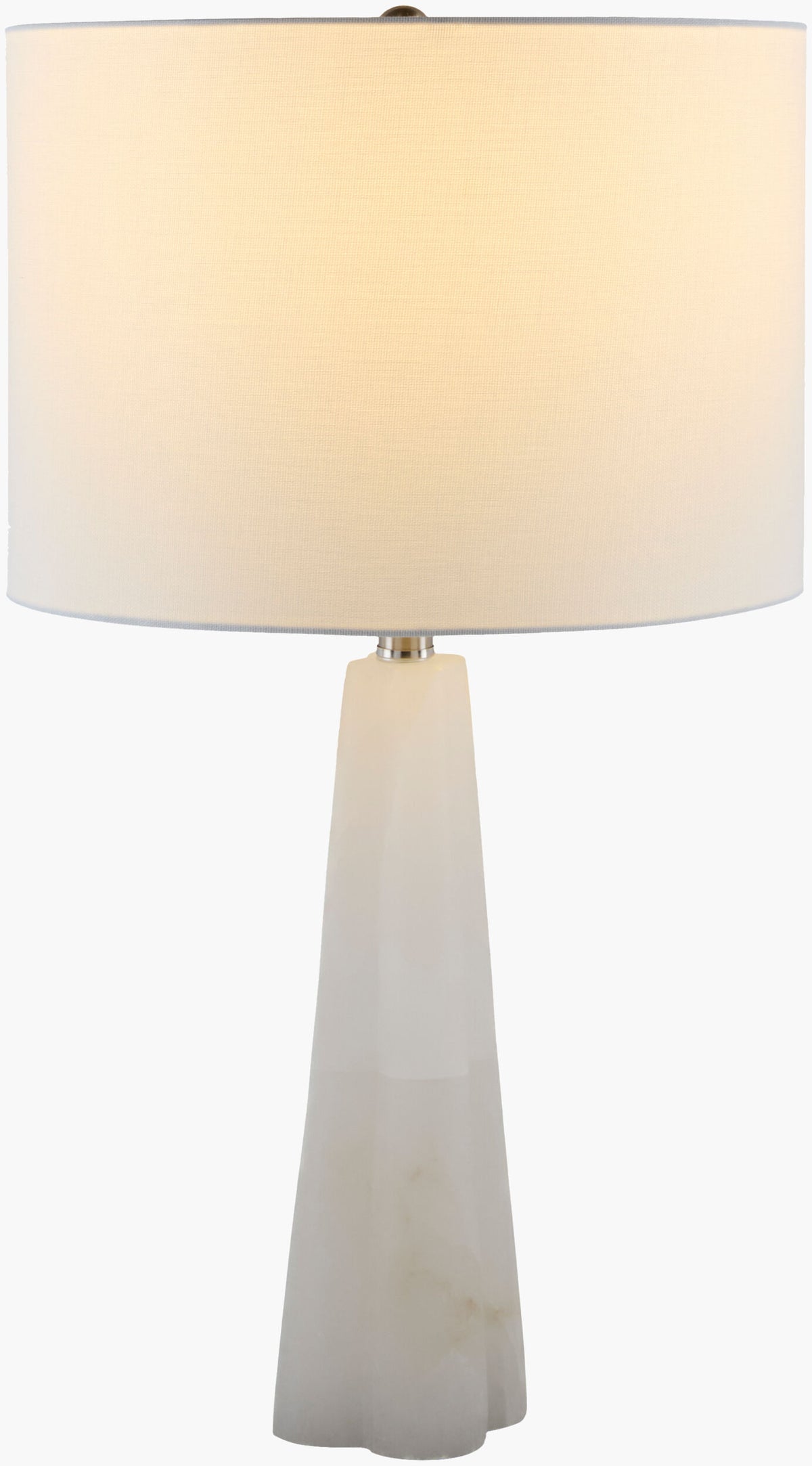 Falaise 26" Alabaster Table Lamp, Burnished Cream