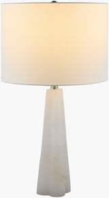 Falaise 26" Alabaster Table Lamp, Burnished Cream