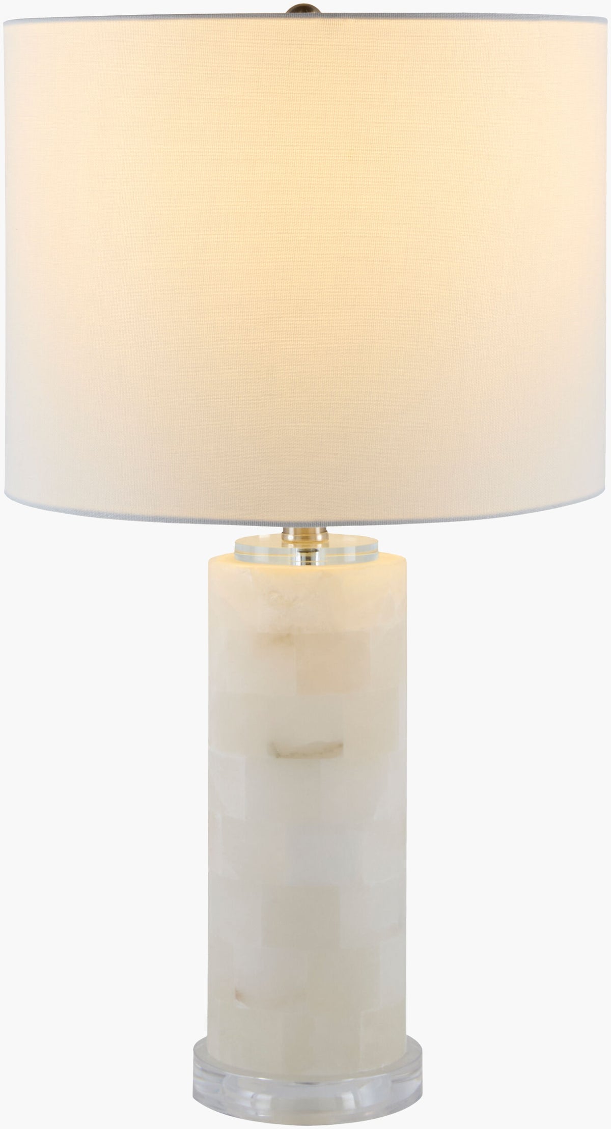 Falaise 24" Alabaster Table Lamp, Burnished Cream
