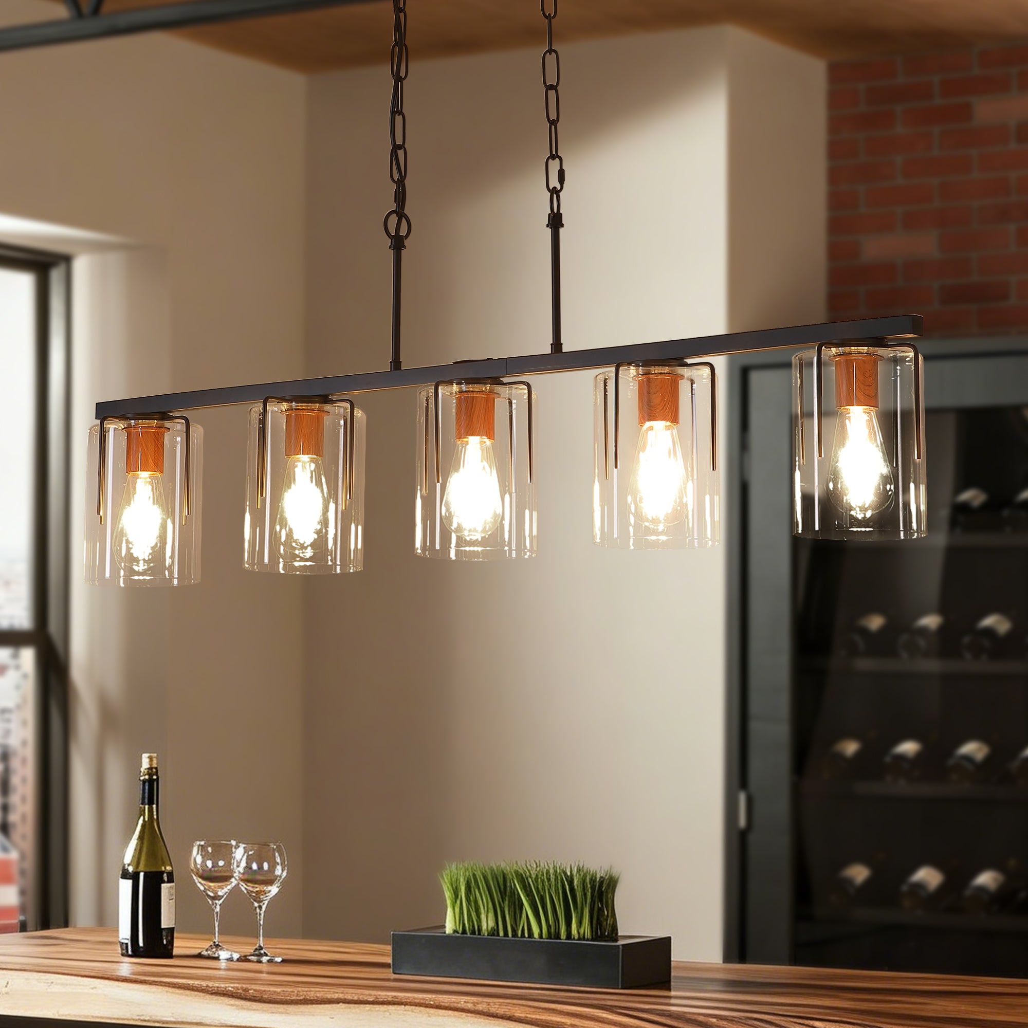 5-Light Linear Chandelier