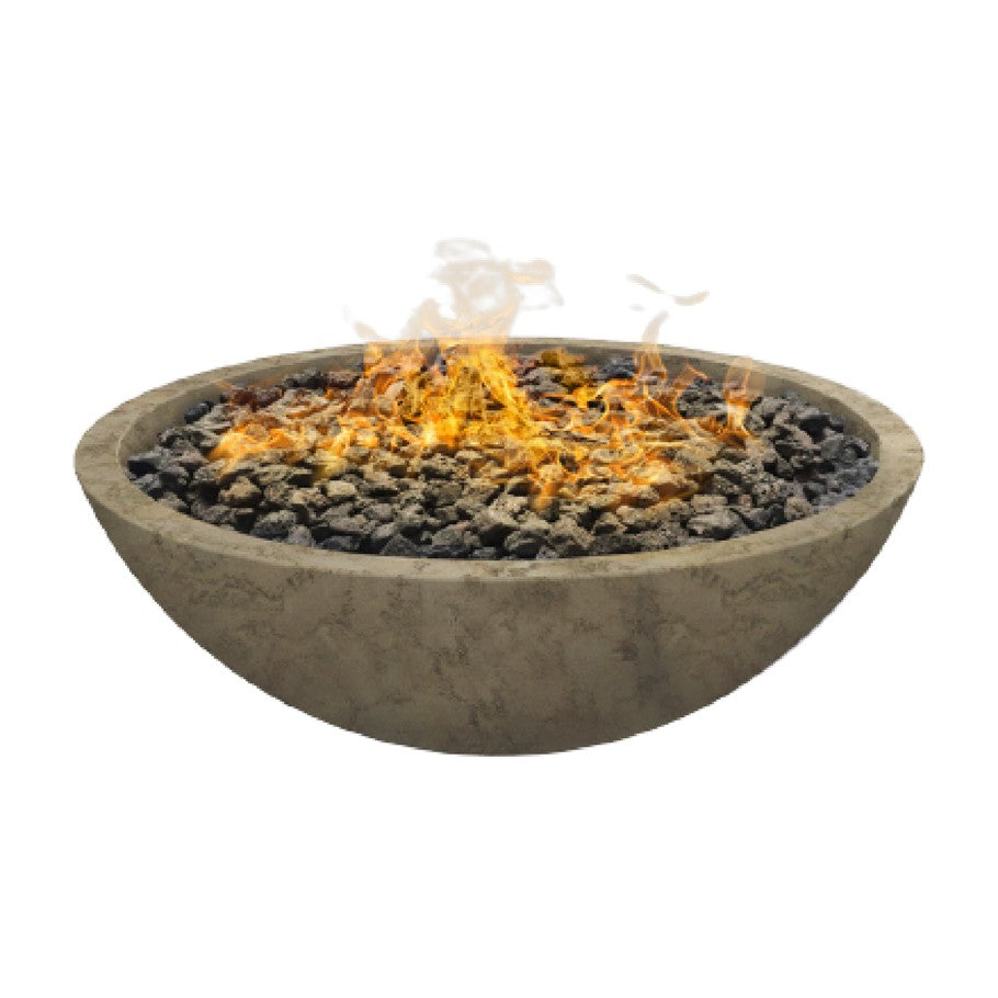 Fire by Design Round Wok fire bowl in Noche, textured finish