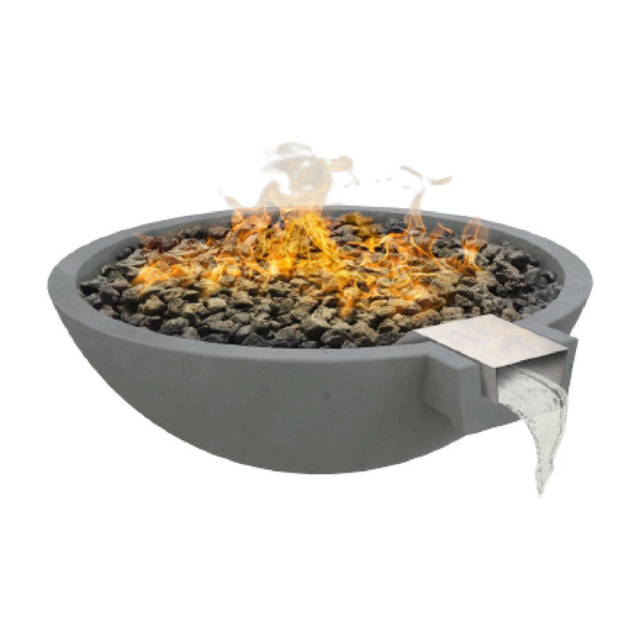 Fire by Design Round Wok Scupper fire and water bowl in Slate, smooth finish