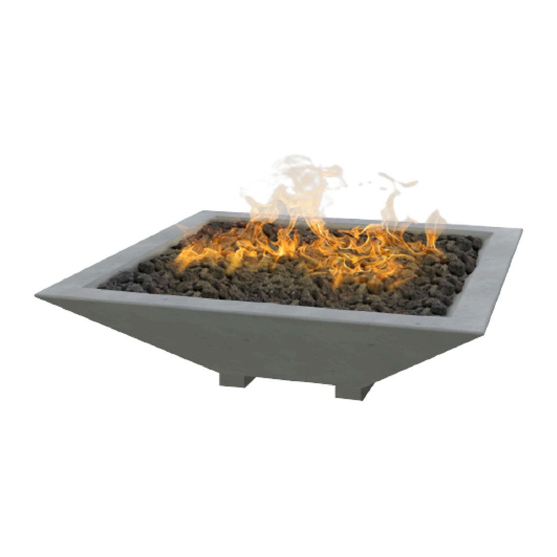 Fire by Design Square Oblique fire bowl with feet in Slate, smooth finish