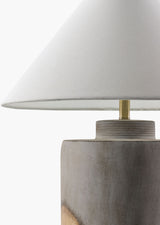Furbara 27" Ceramic Table Lamp, Painted Gray