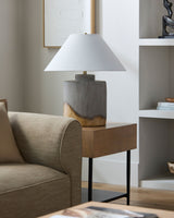 Furbara 27" Ceramic Table Lamp, Painted Gray