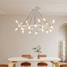 41" White & Golden Modern Chandelier Light Fixture