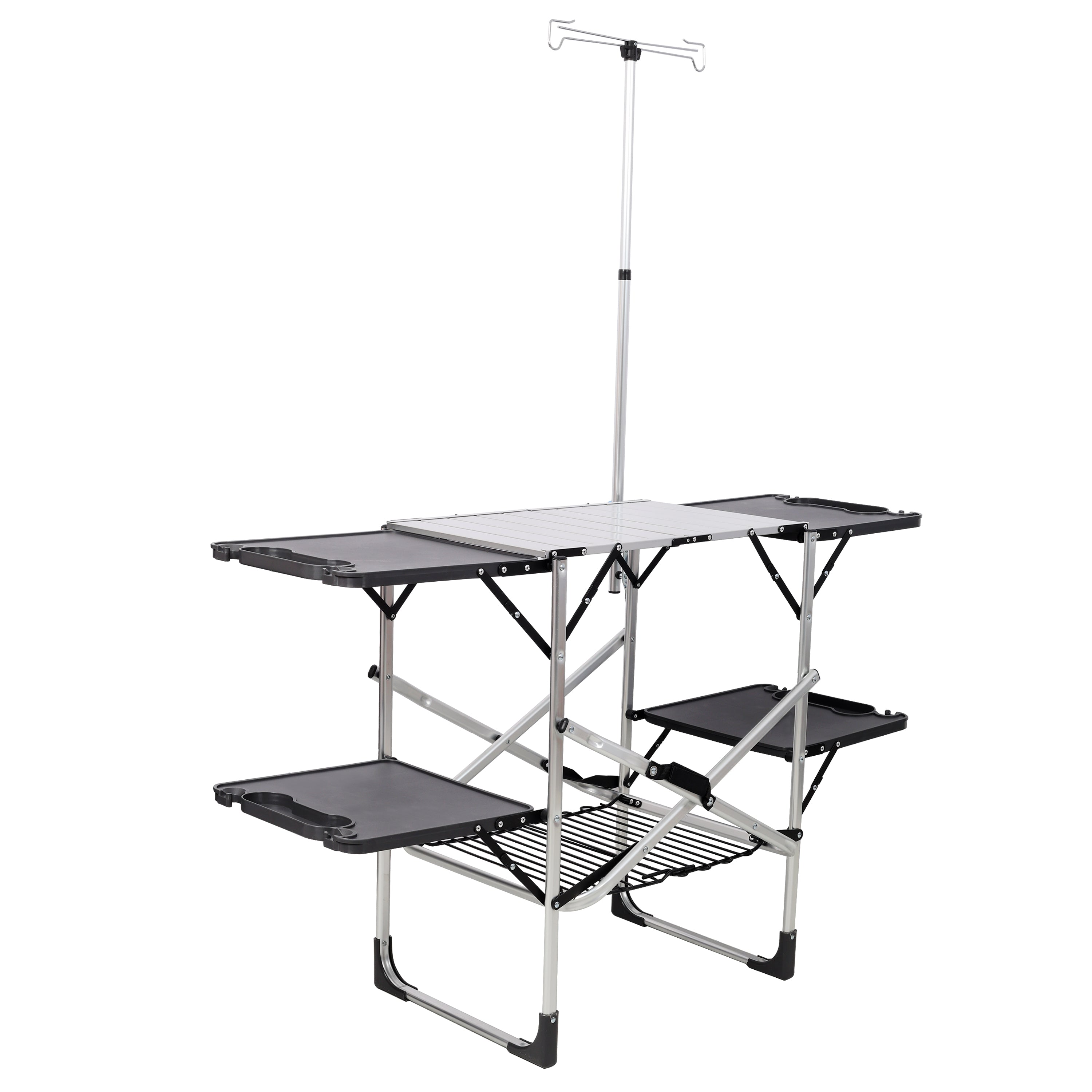 Folding Camping Kitchen Table - Portable Light Fixture