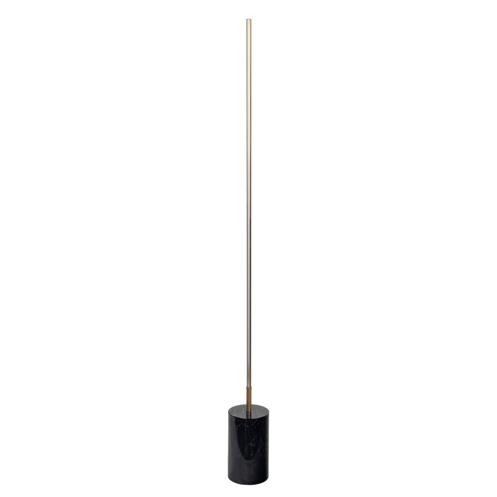 Prism Brassed Gold LED Floor Lamp with On/Off Switch Faux