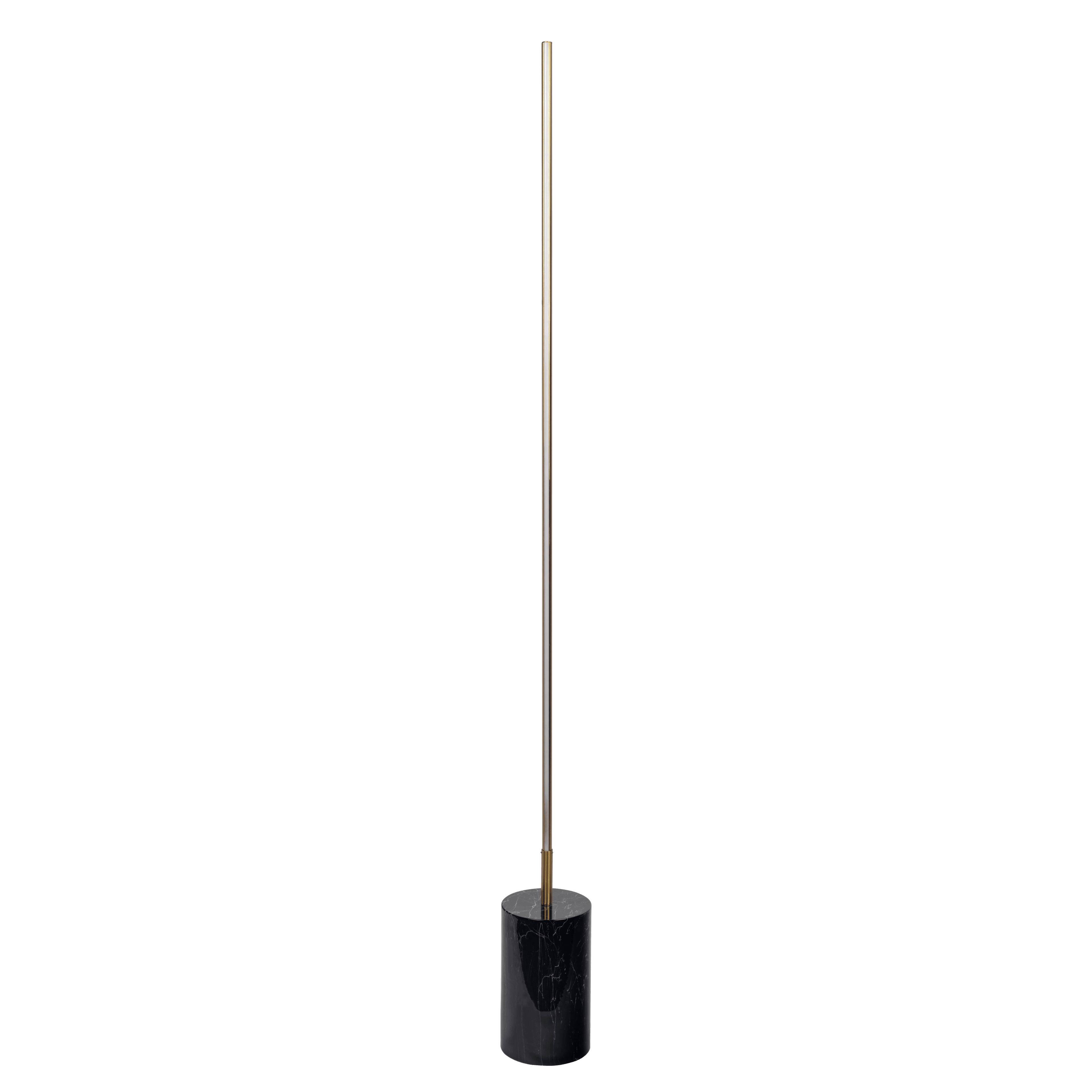 Prism Brassed Gold LED Floor Lamp with On/Off Switch Faux