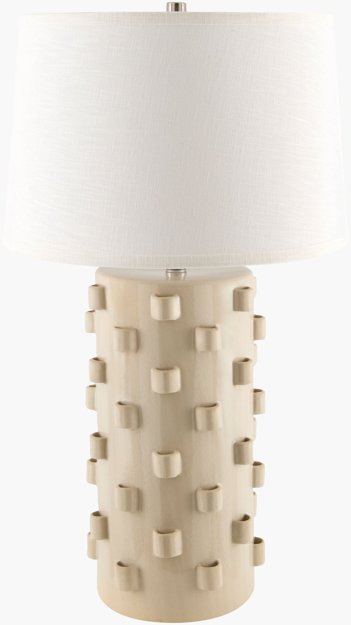 Fedje 30" Ceramic Table Lamp, Glazed Cream