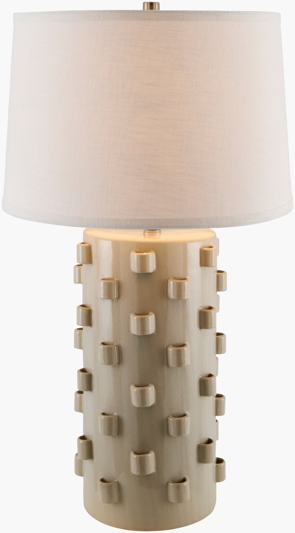 Fedje 30" Ceramic Table Lamp, Glazed Cream