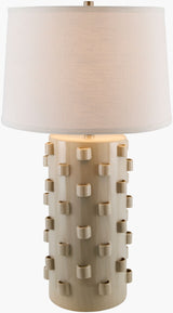 Fedje 30" Ceramic Table Lamp, Glazed Cream