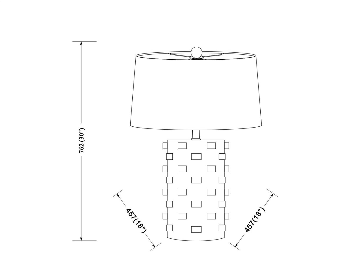 Fedje 30" Ceramic Table Lamp, Glazed Cream