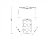 Fedje 30" Ceramic Table Lamp, Glazed Cream