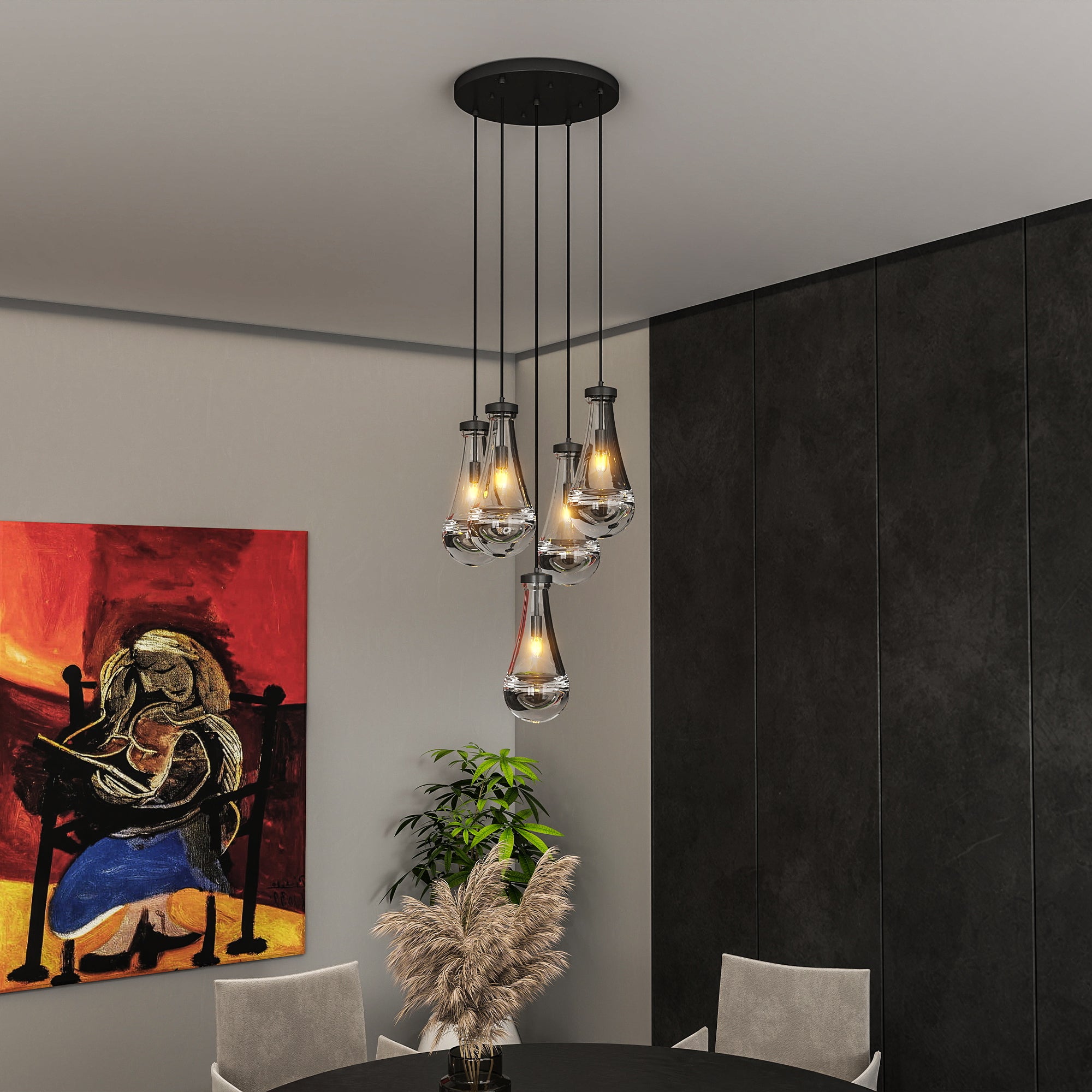 5 Light Cluster Pendant Lights Chandelier