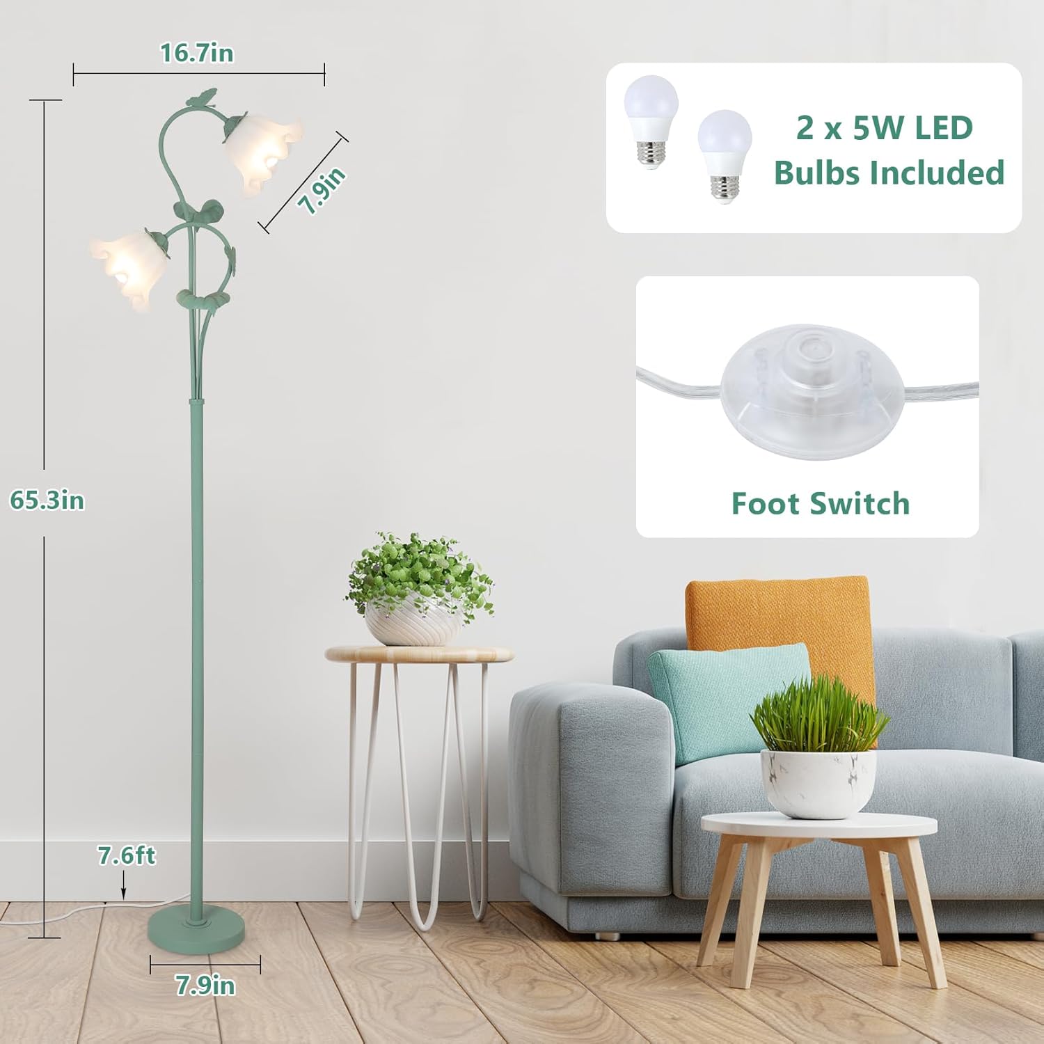 Flower Floor Lamp for Living Room