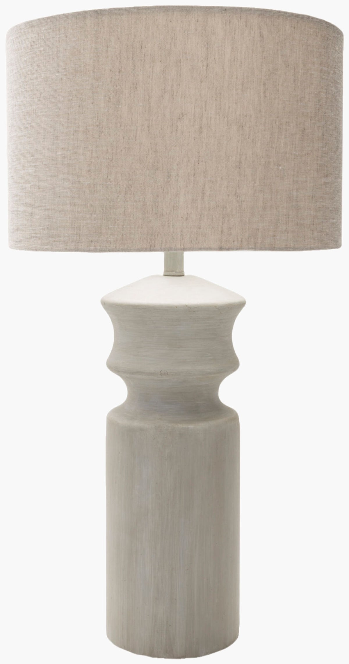 Forger 30" Resin Table Lamp, Hand Finished Light Gray