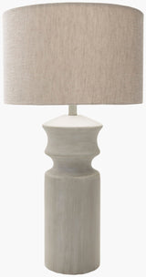 Forger 30" Resin Table Lamp, Hand Finished Light Gray