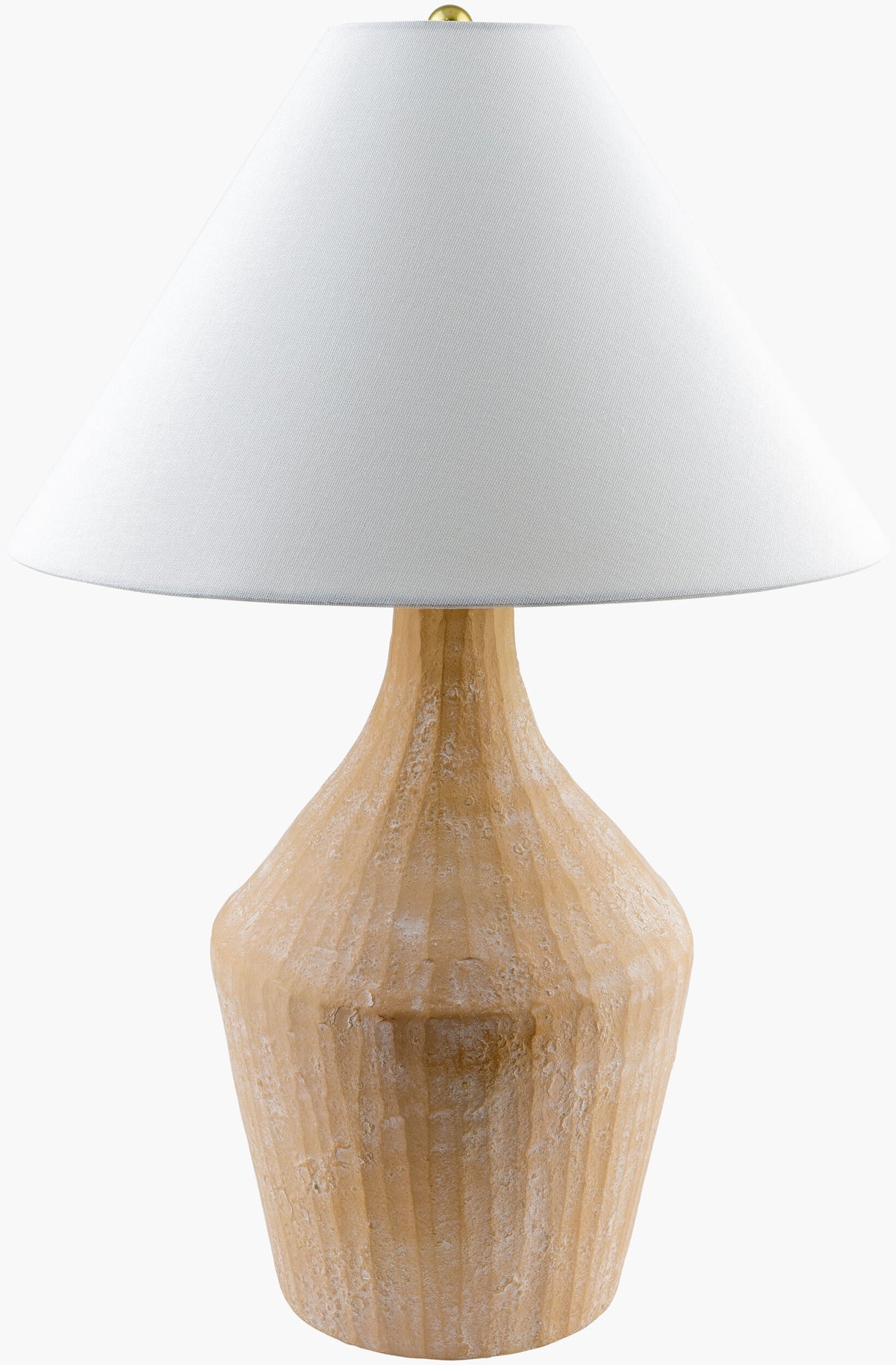 Fiori 28" Ceramic Table Lamp, Glazed Brick