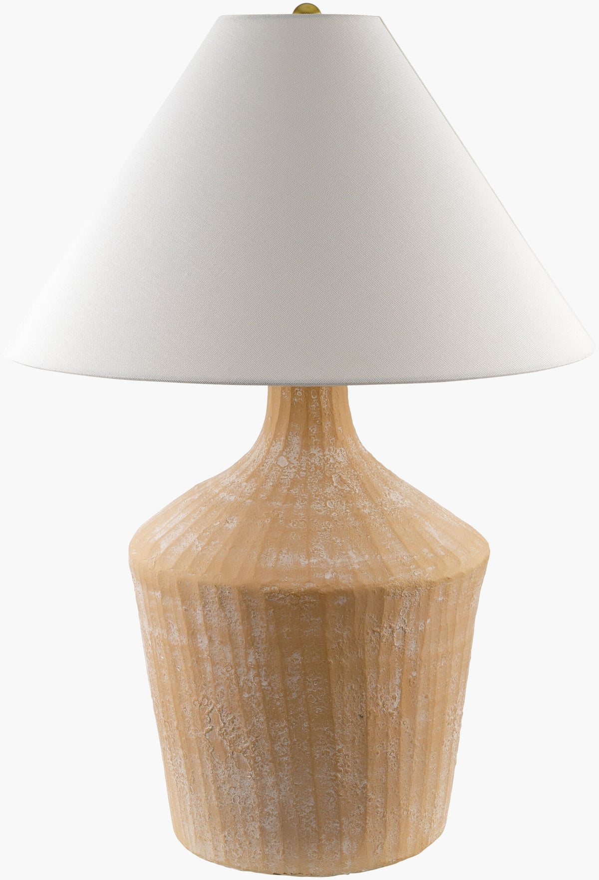 Fiori 26" Ceramic Table Lamp, Glazed Brick