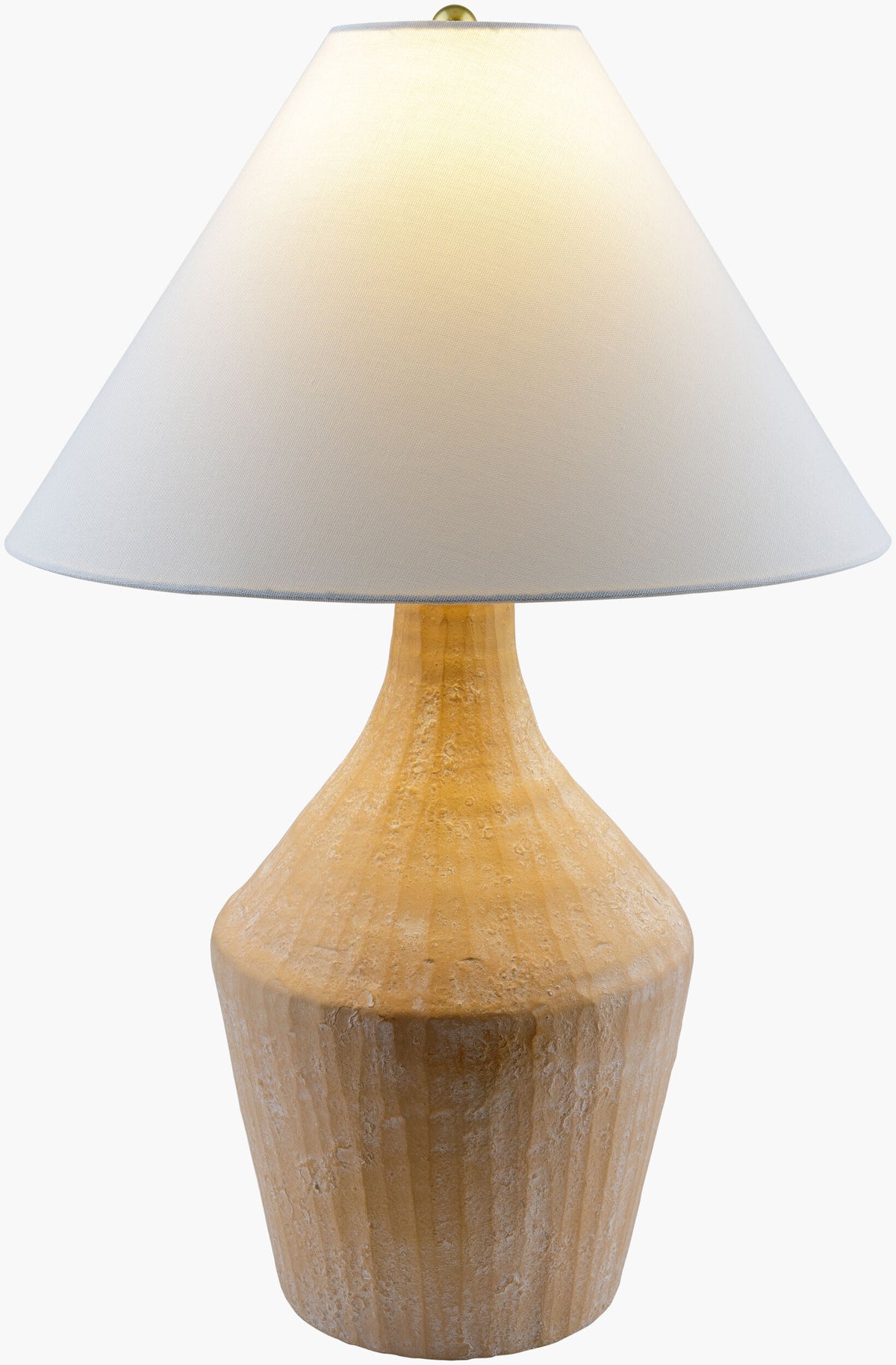 Fiori 28" Ceramic Table Lamp, Glazed Brick