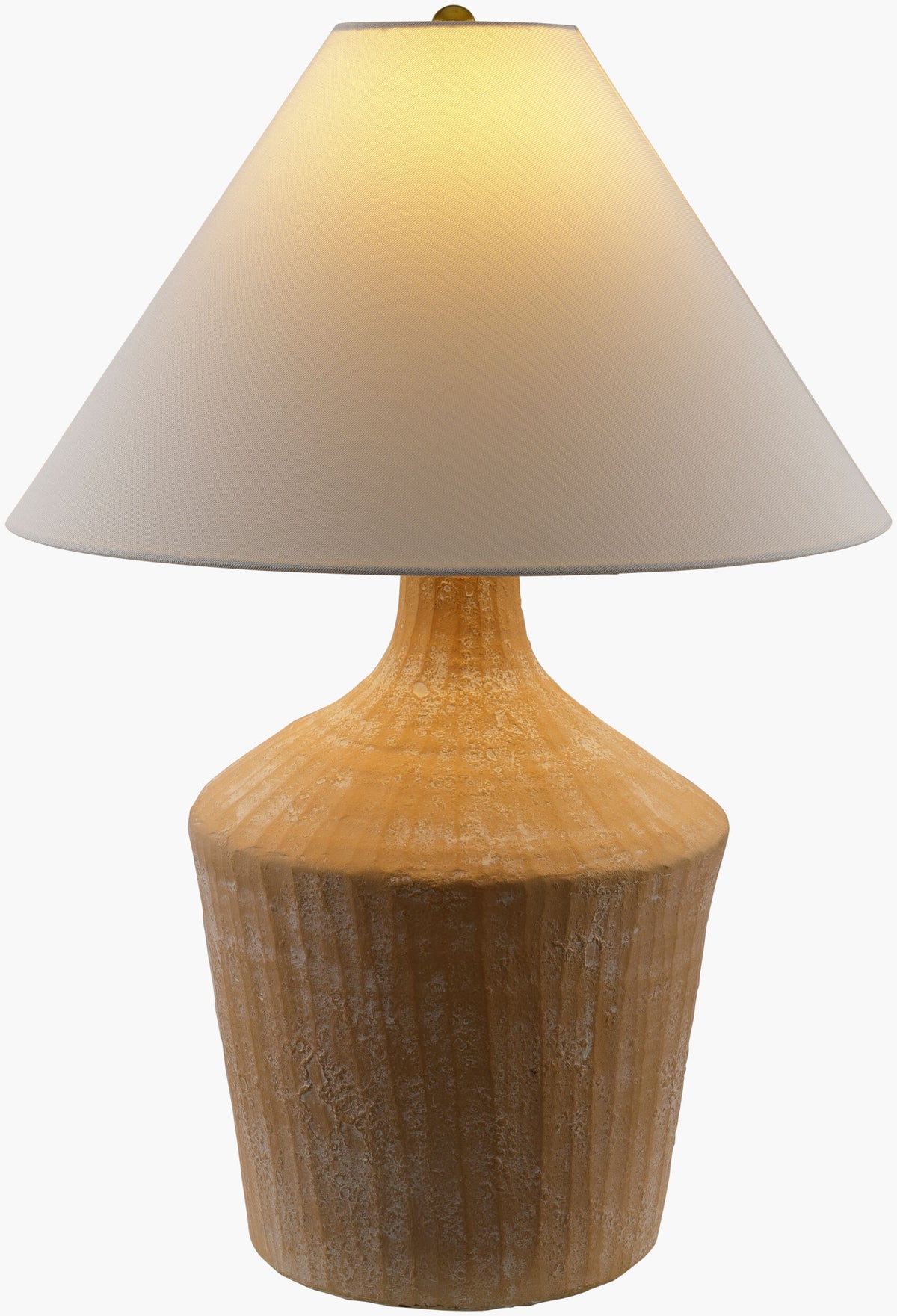 Fiori 26" Ceramic Table Lamp, Glazed Brick