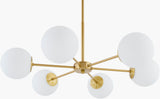 Fiore Iron Chandelier, Plated Gold