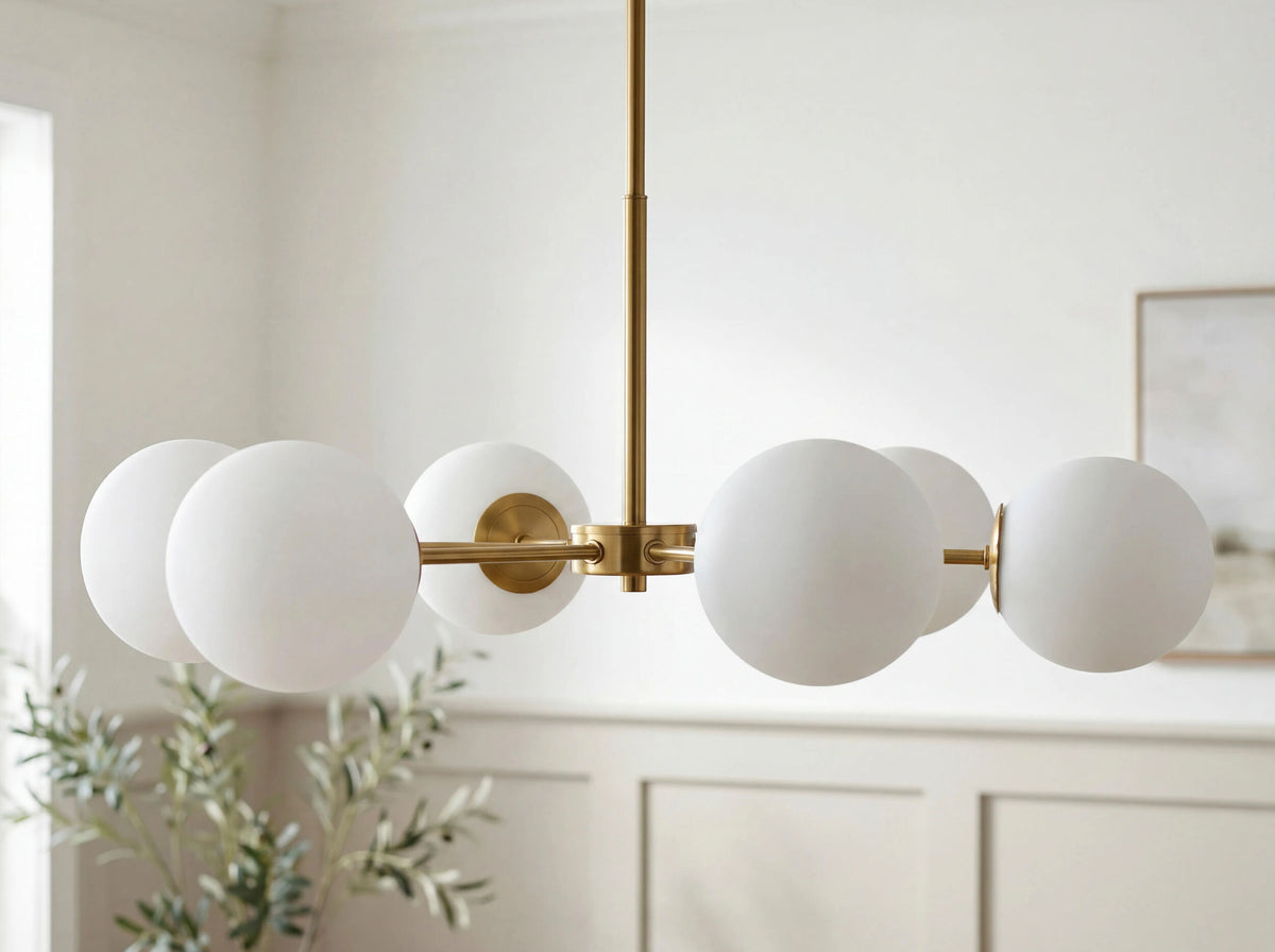 Fiore Iron Chandelier, Plated Gold
