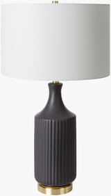 Filaki 31" Ceramic Table Lamp, Glazed Black