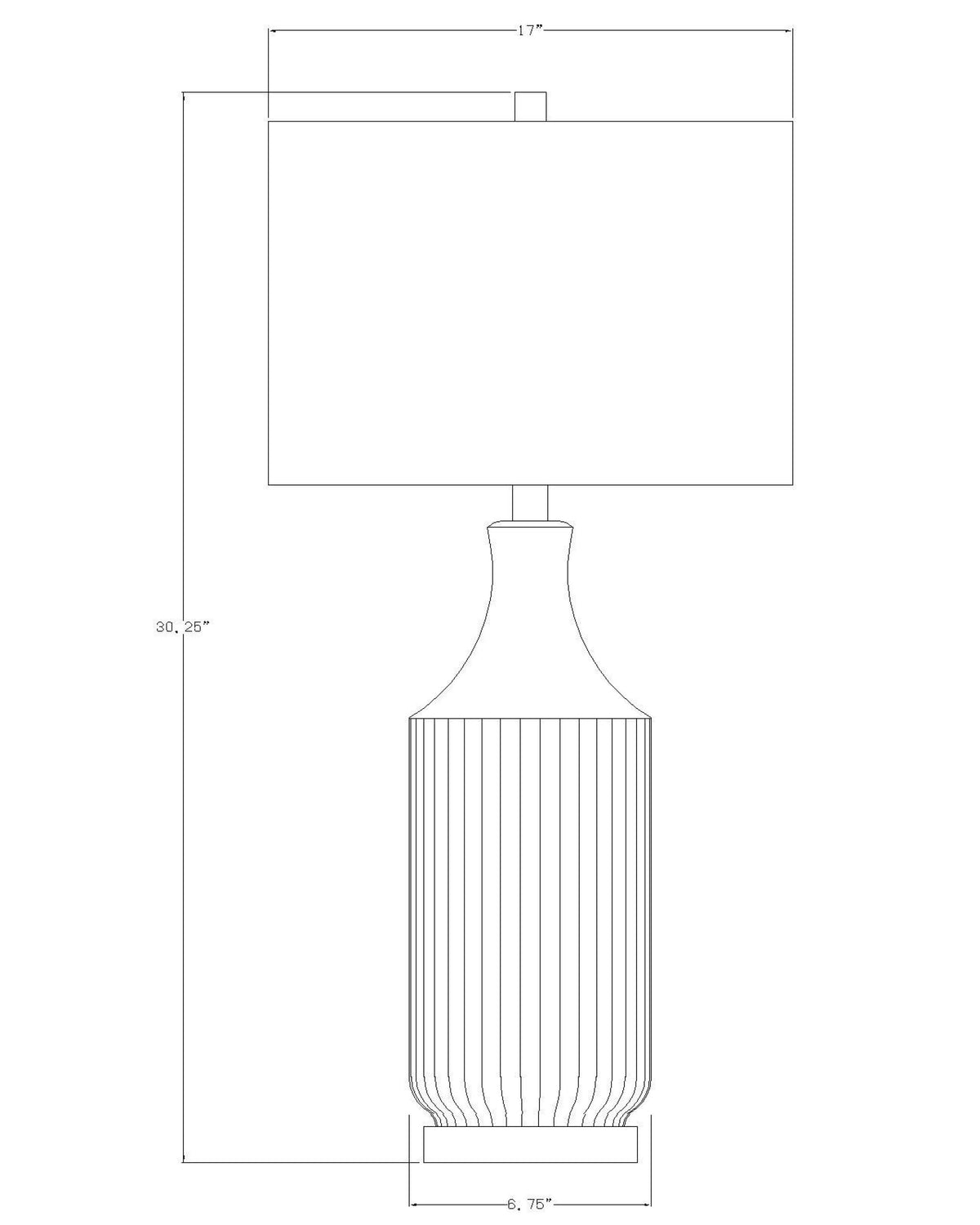 Filaki 31" Ceramic Table Lamp, Glazed Black