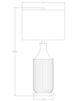 Filaki 31" Ceramic Table Lamp, Glazed Black