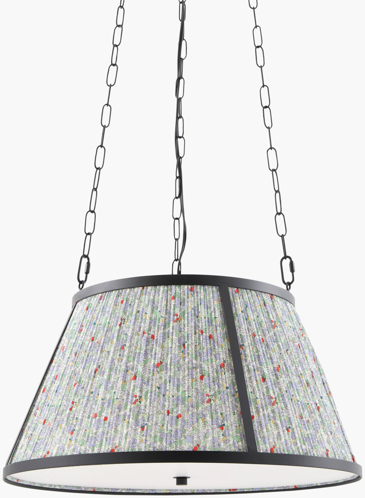 Florie Iron Pendant Light, Painted Black (FLRE-006)
