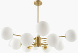 Florene Iron Chandelier, Painted Metallic Brass