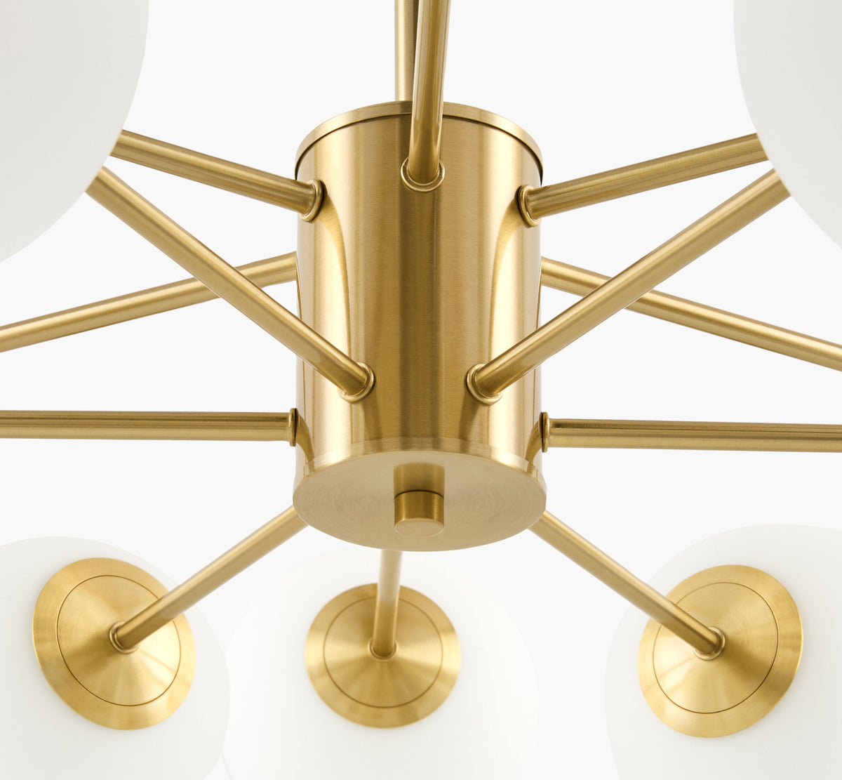 Florene Iron Chandelier, Painted Metallic Brass