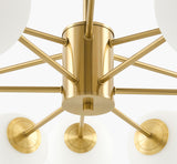 Florene Iron Chandelier, Painted Metallic Brass